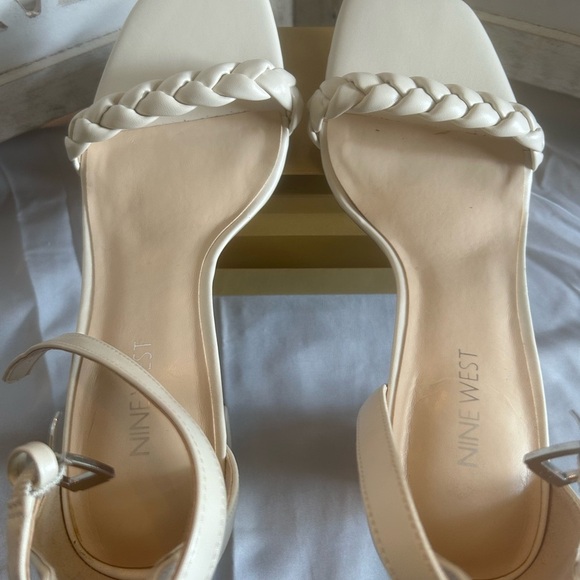 Nine West Beige Braided Strap Heels - Picture 9 of 9